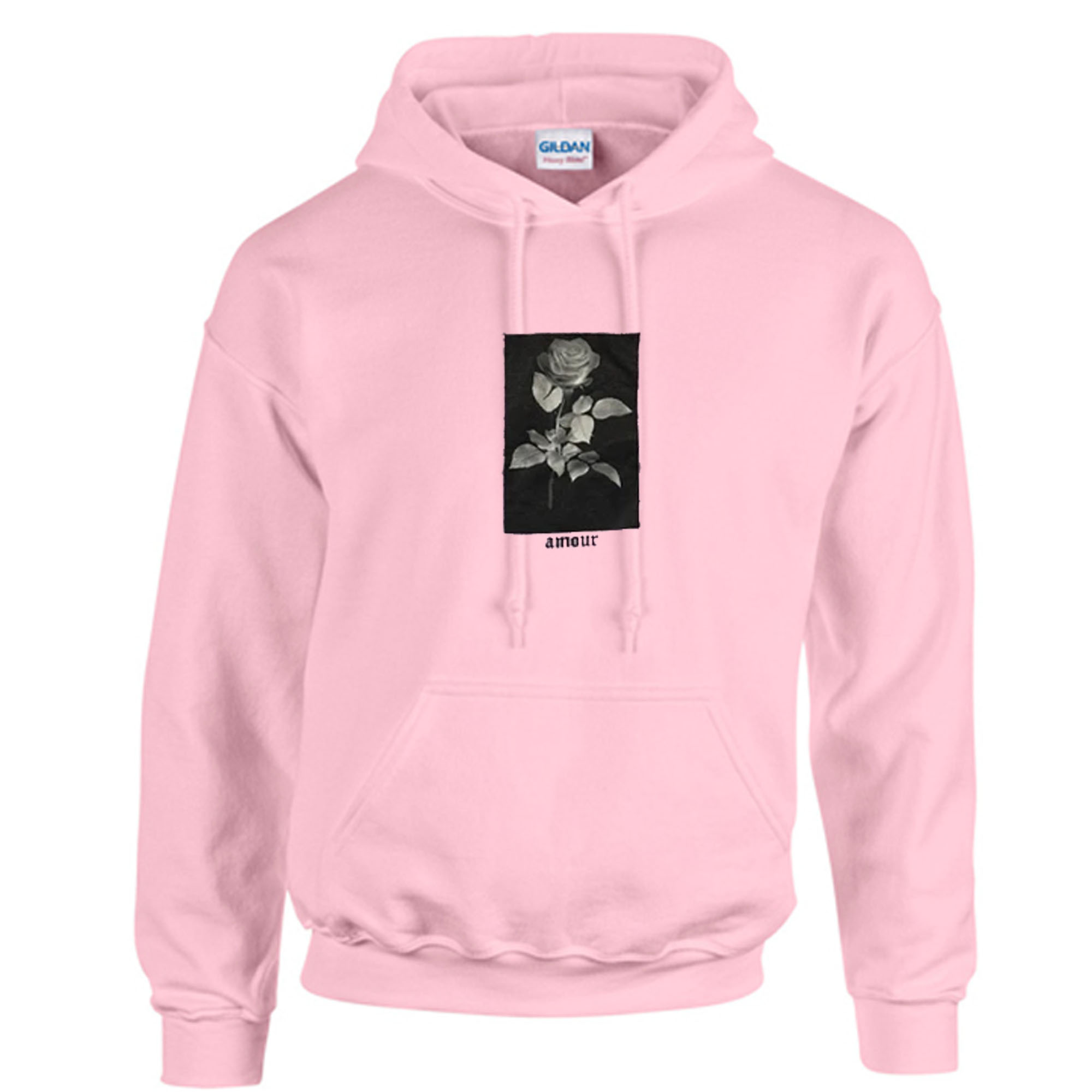 amour hoodie pink